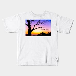 Tree At Sunset Kids T-Shirt